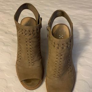 Vince Camuto Peep Toe Suede Bootie